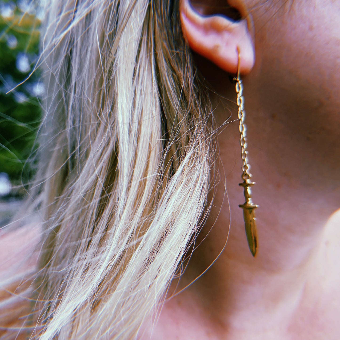 Dagger Chain Earrings