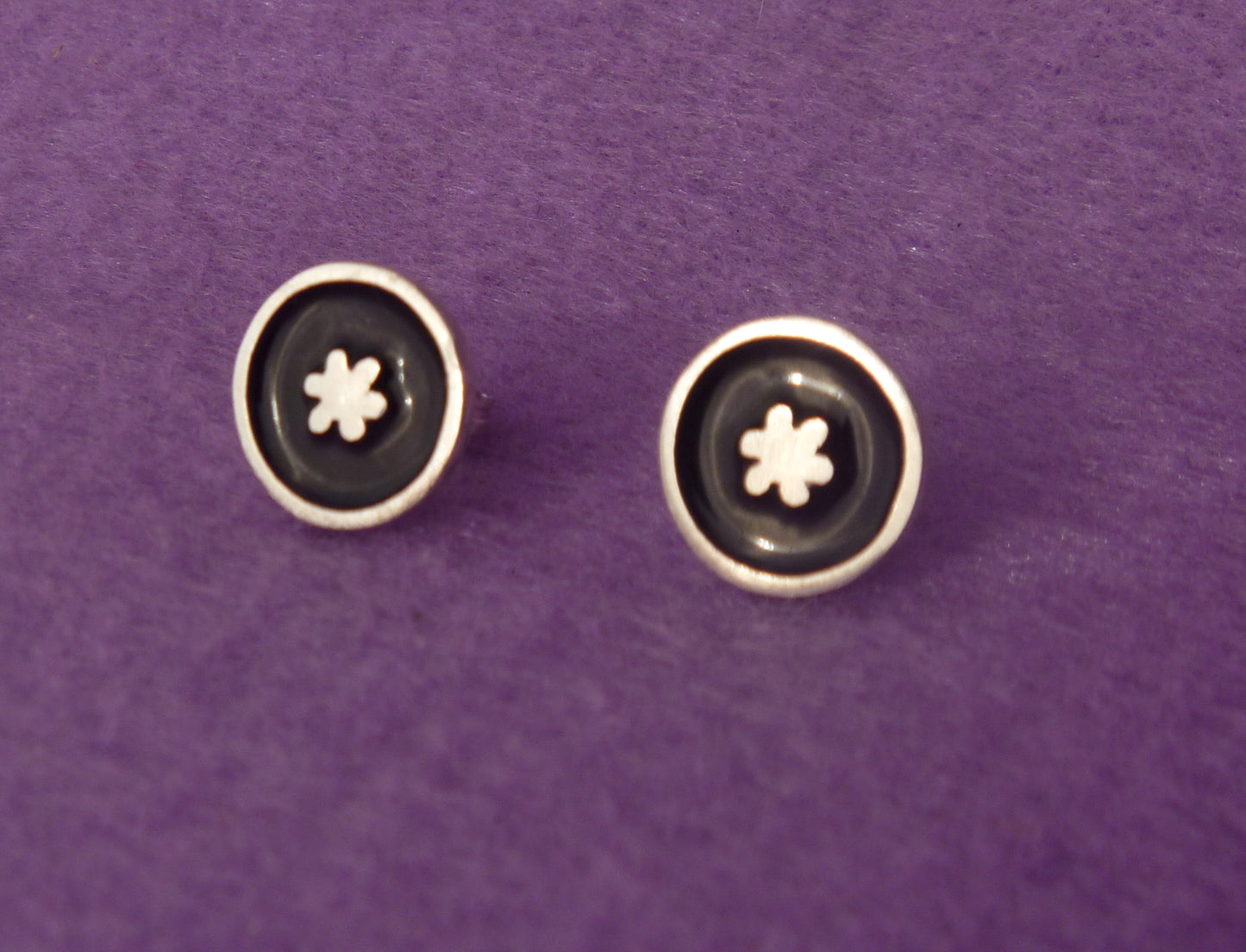 Black Asterisk Studs