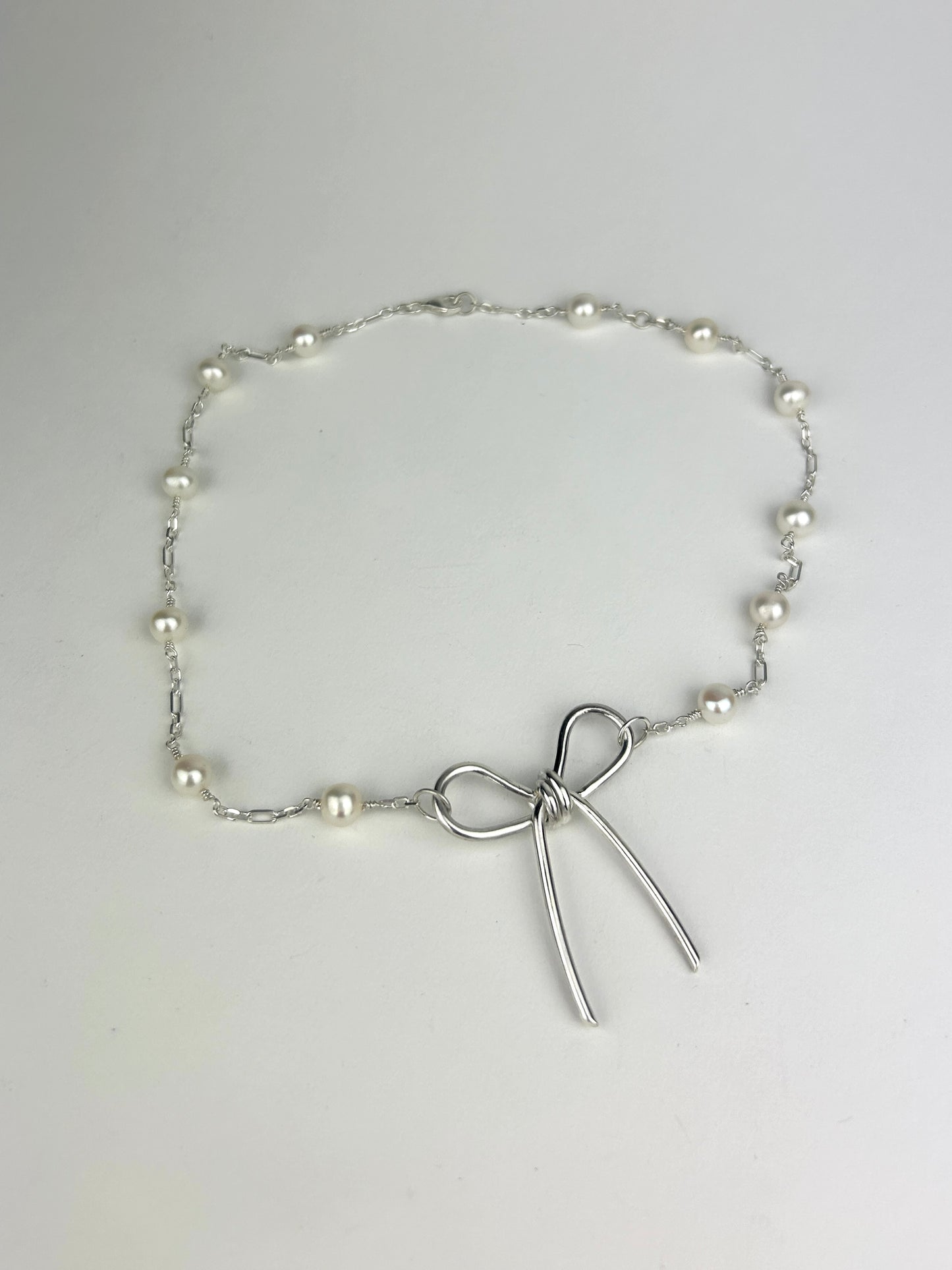 Pearl Bow Necklace