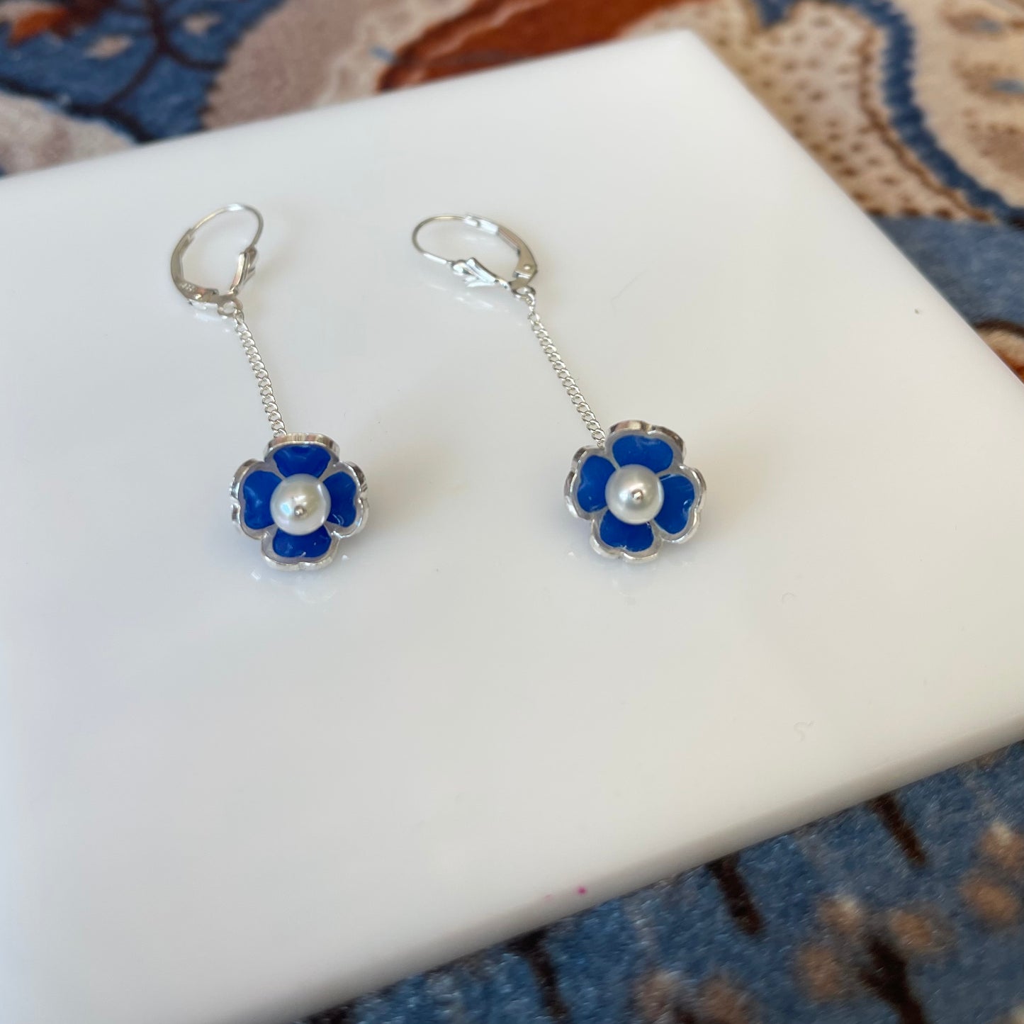 Blue Lampshade Earrings