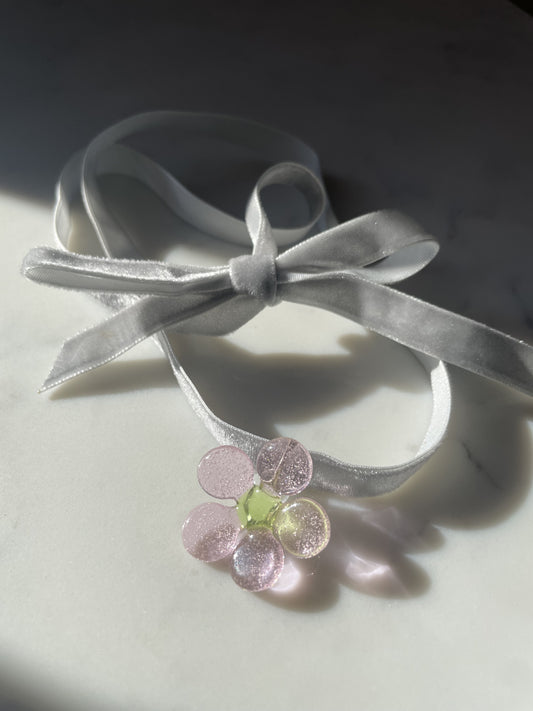 Pink Bubblegum Flower Pendant