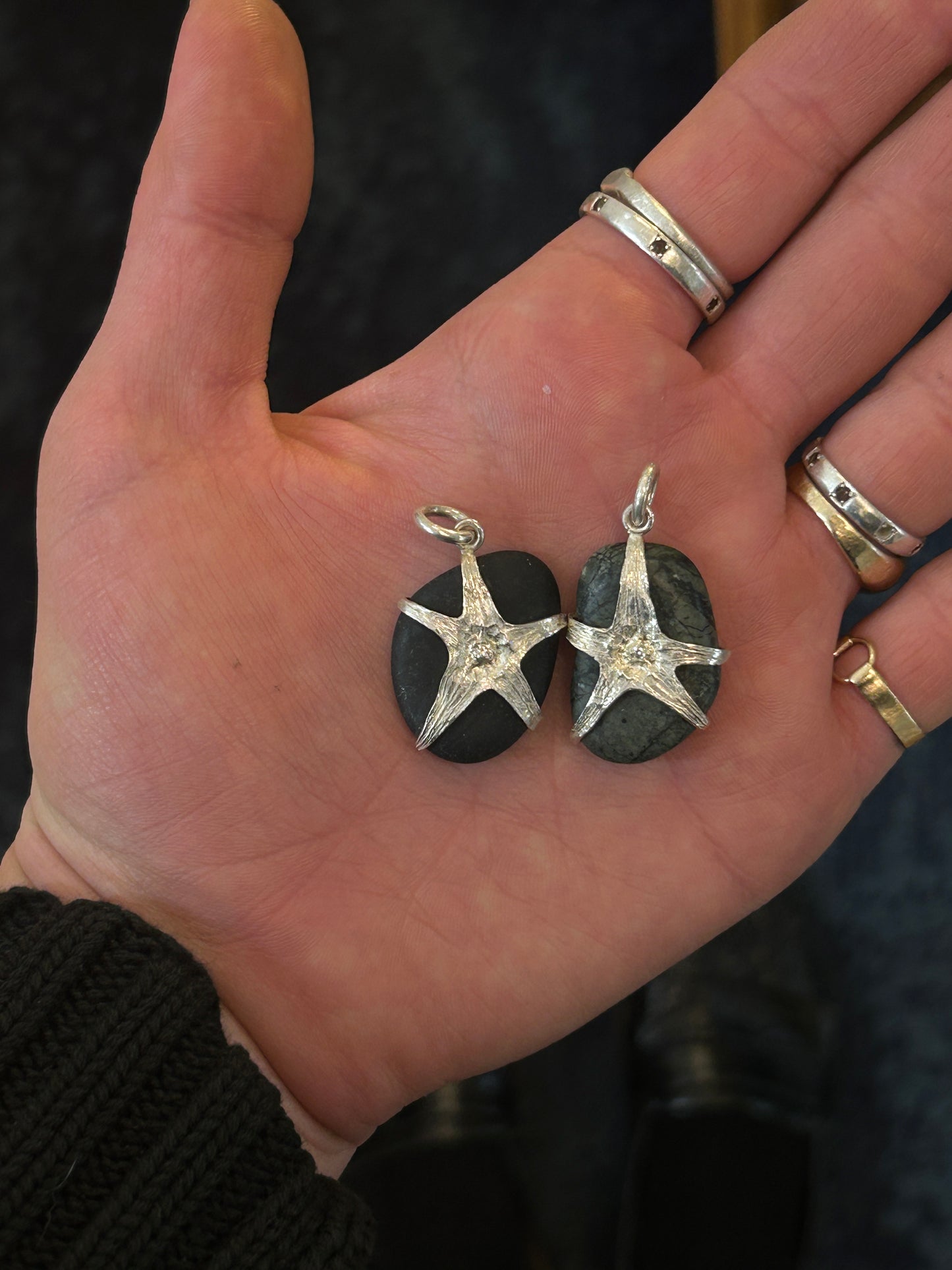 River Rock and Diamond Tomato Star Talisman no.1