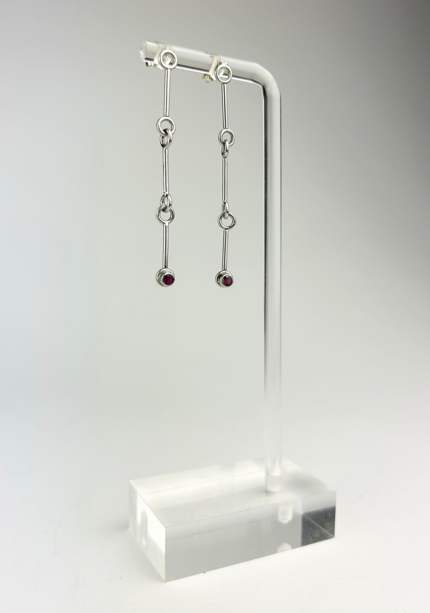 Ruby Dumbbell Earrings