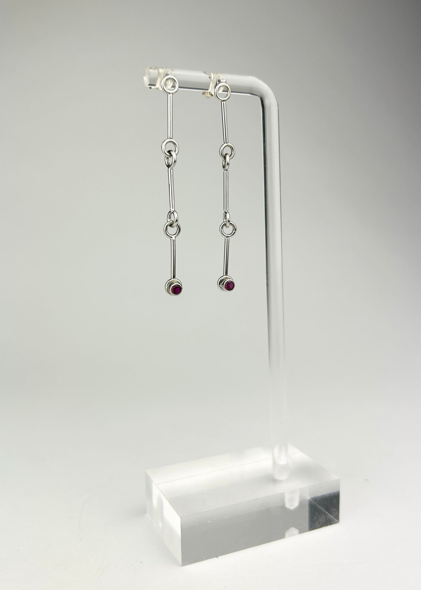 Ruby Dumbbell Earrings