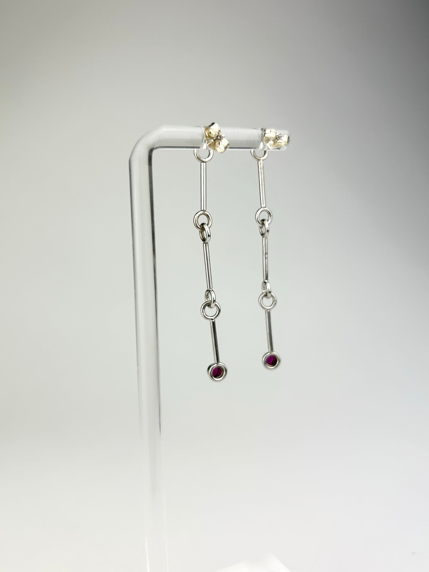 Ruby Dumbbell Earrings