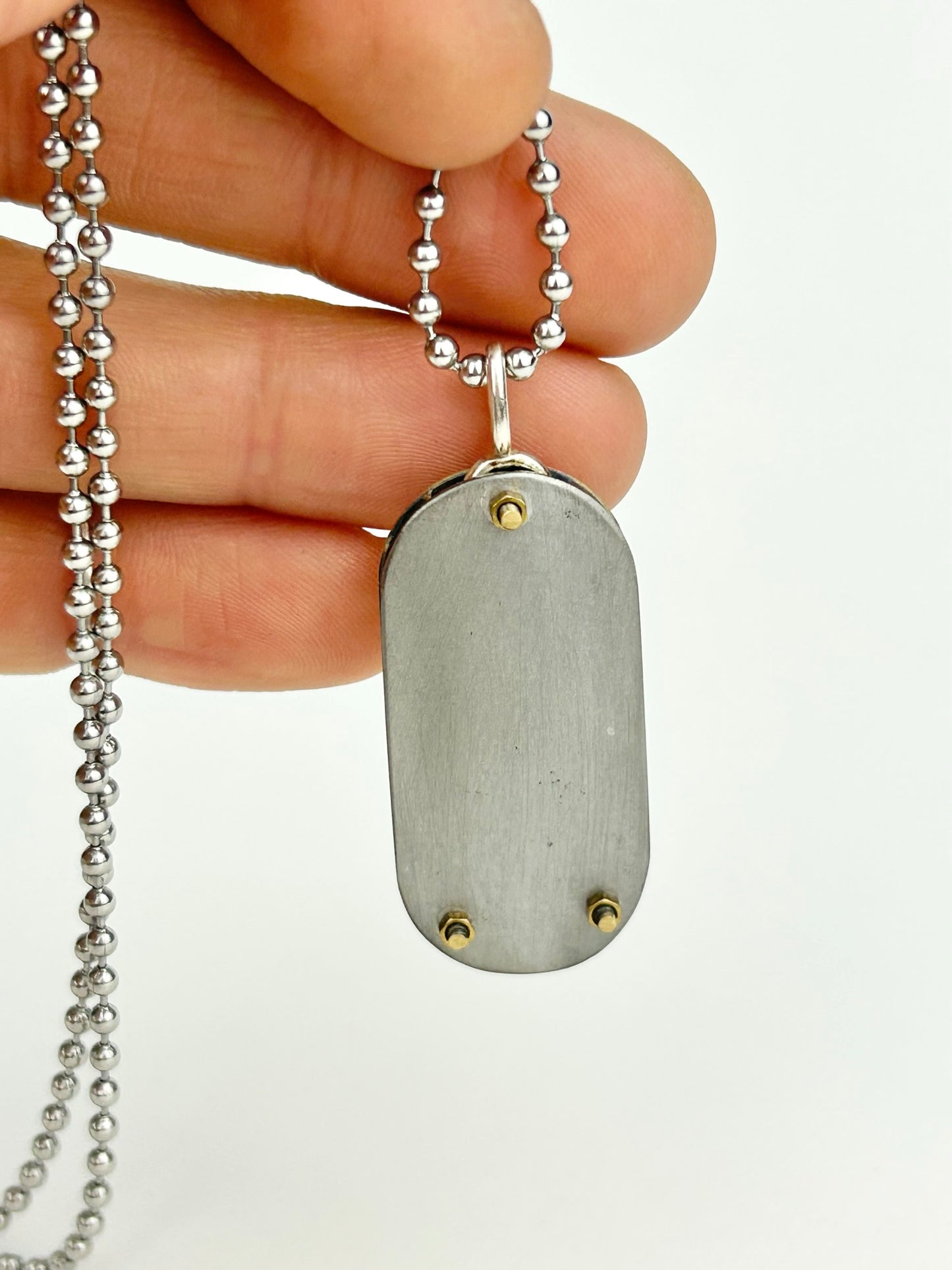 Checkered Gradient Dog Tag
