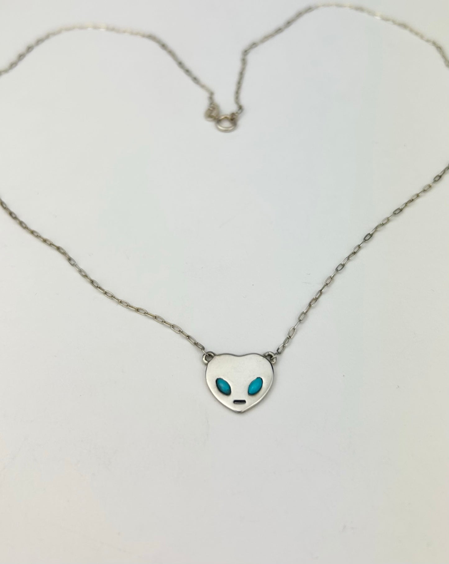 Alien Necklace with Gem Eyes