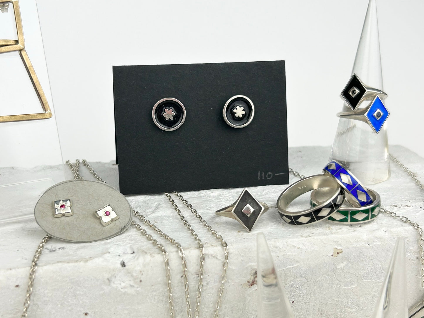 Black Asterisk Studs