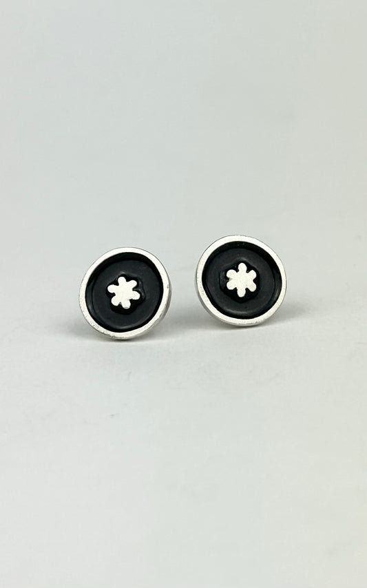 Black Asterisk Studs