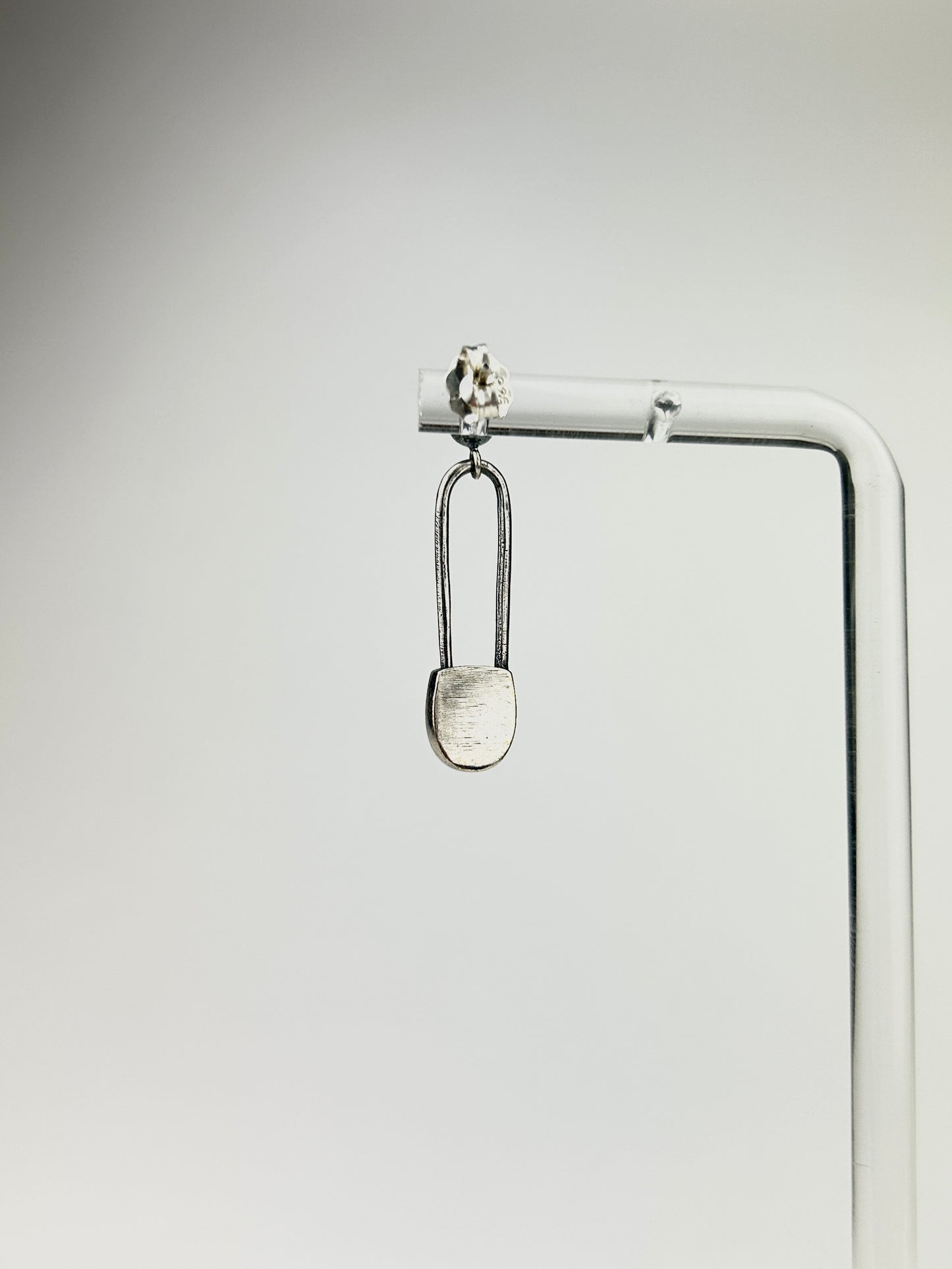 Safety Pin Stud Dangle Earring