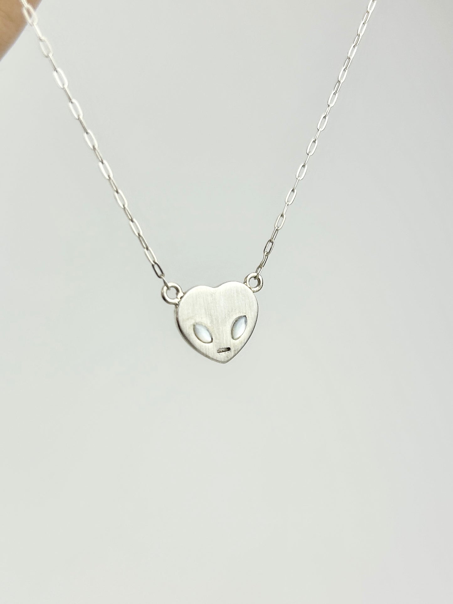 Alien Necklace with Gem Eyes