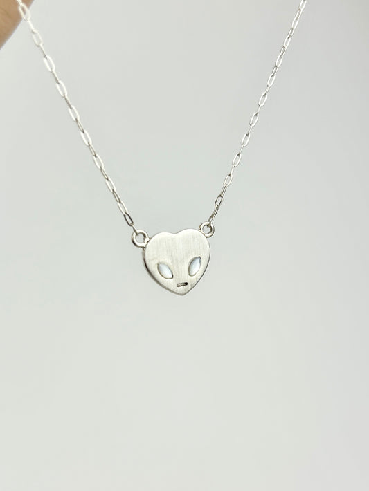 Alien Necklace with Gem Eyes