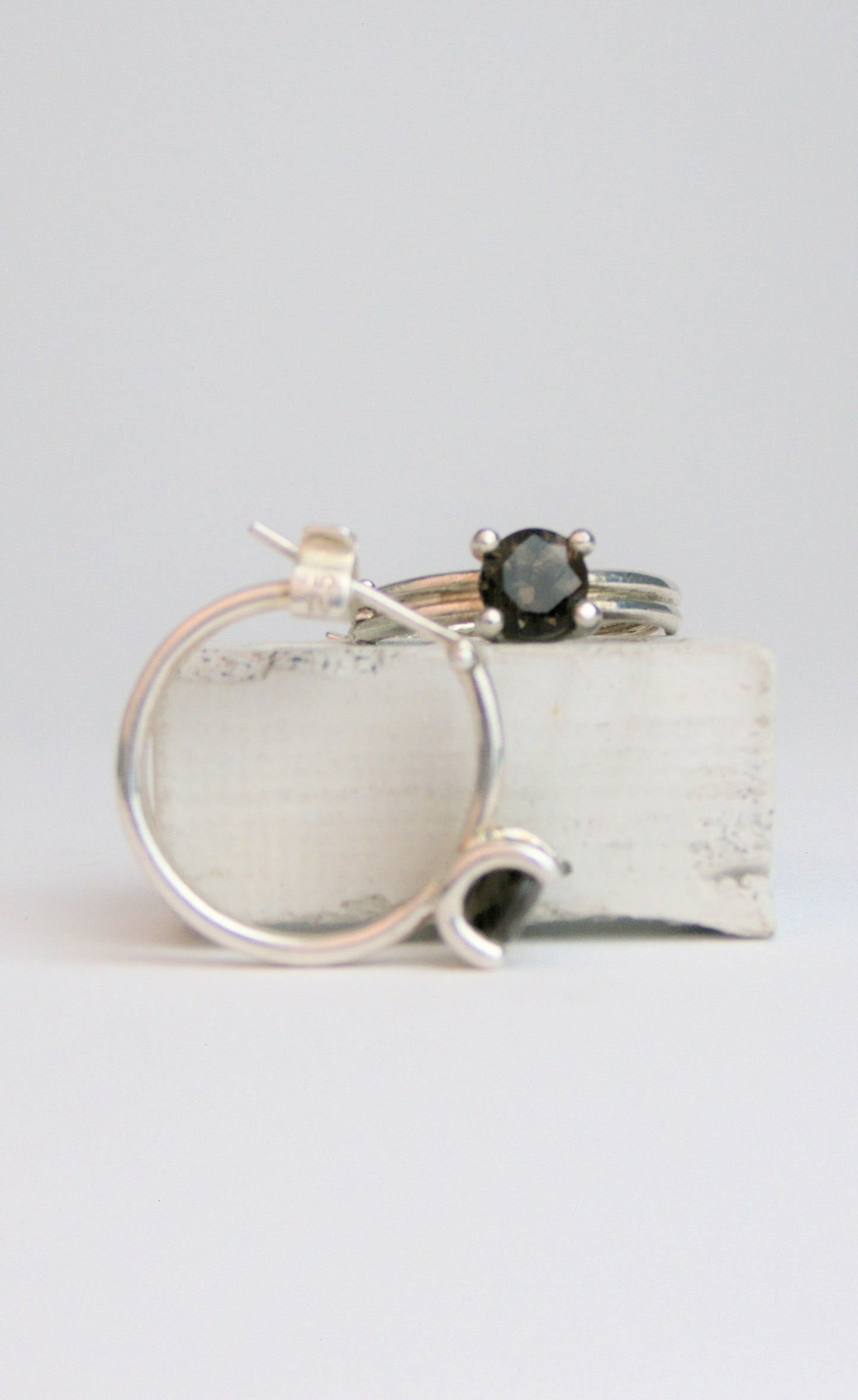 Jesse Hoops with Smoky Quartz