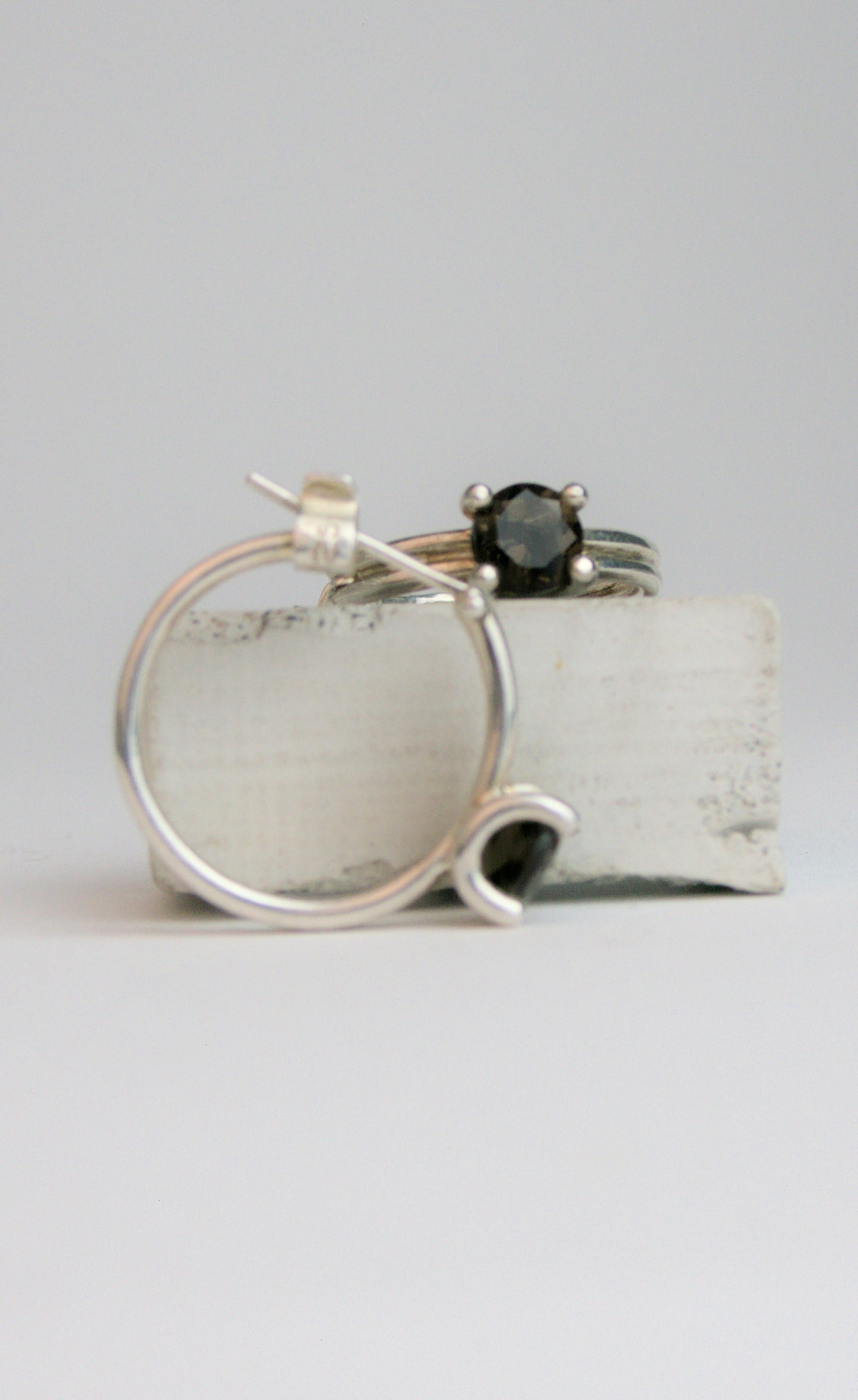Jesse Hoops with Smoky Quartz