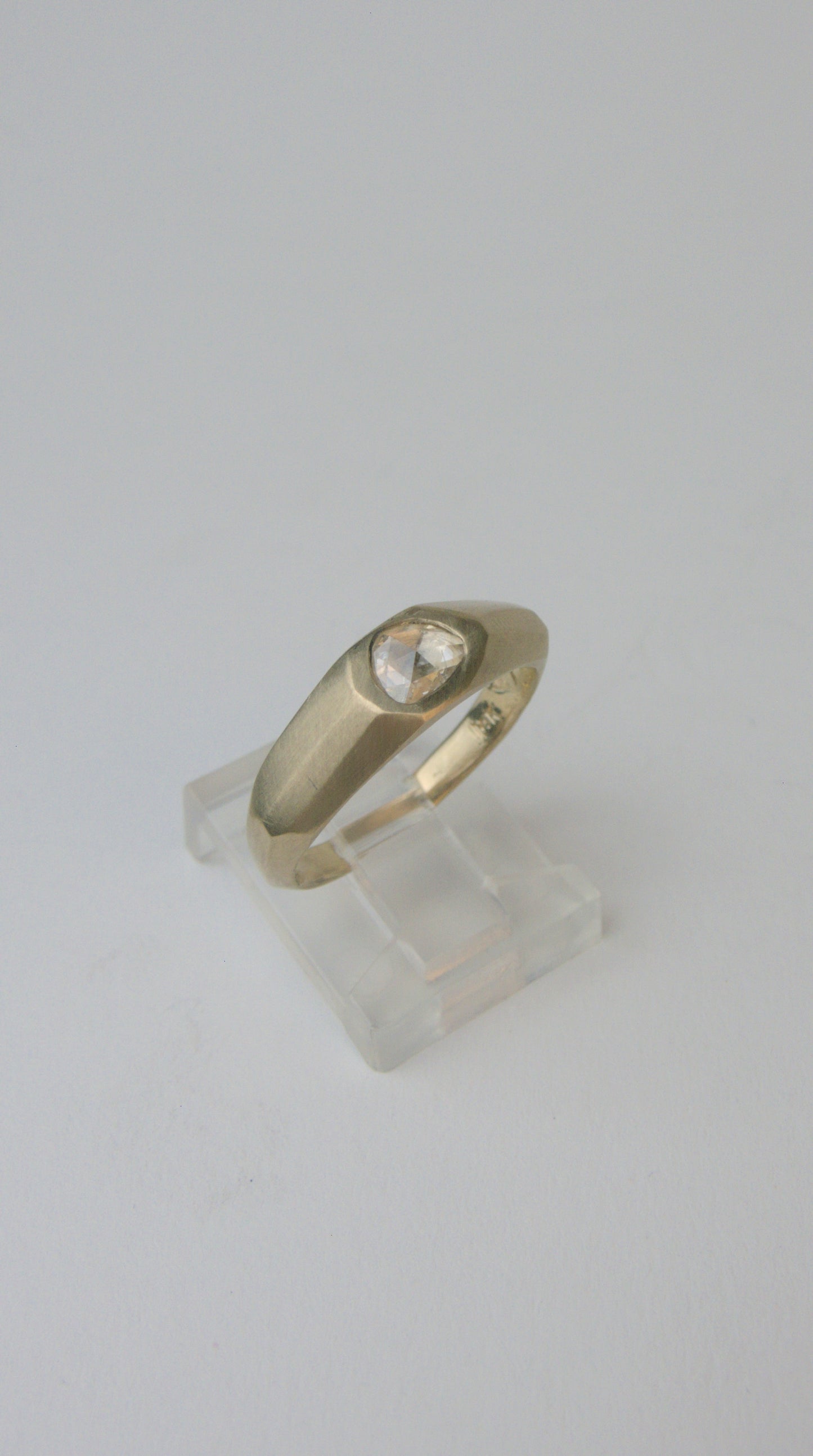 Antique Hand Carved Diamond Ring