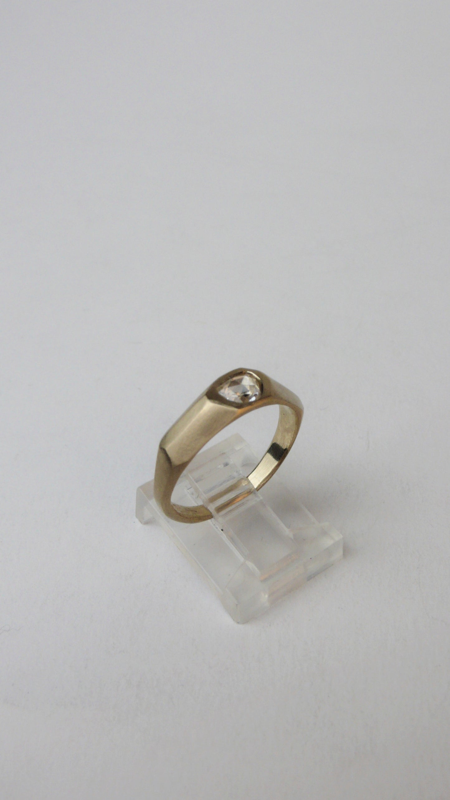 Antique Hand Carved Diamond Ring