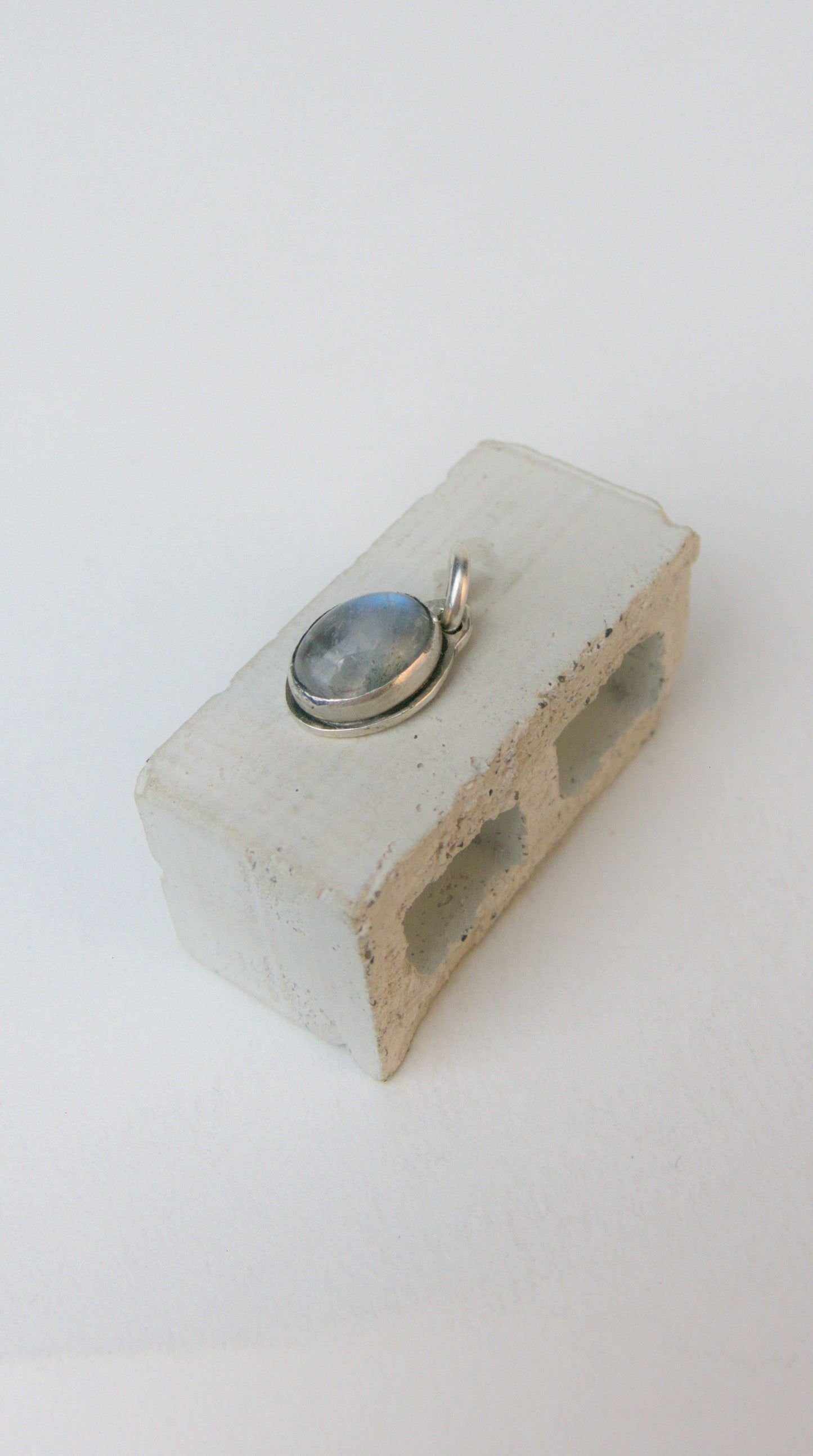 Small Oval Moonstone Charm