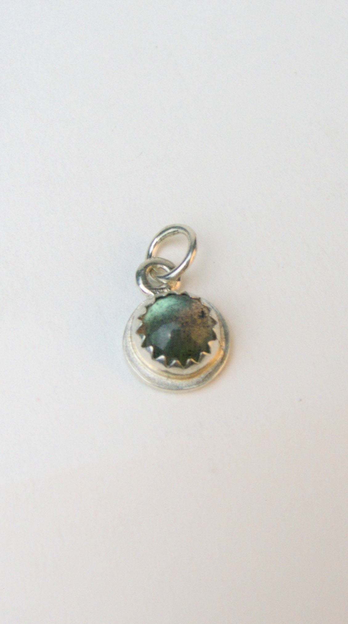 Small Round Labradorite Charm