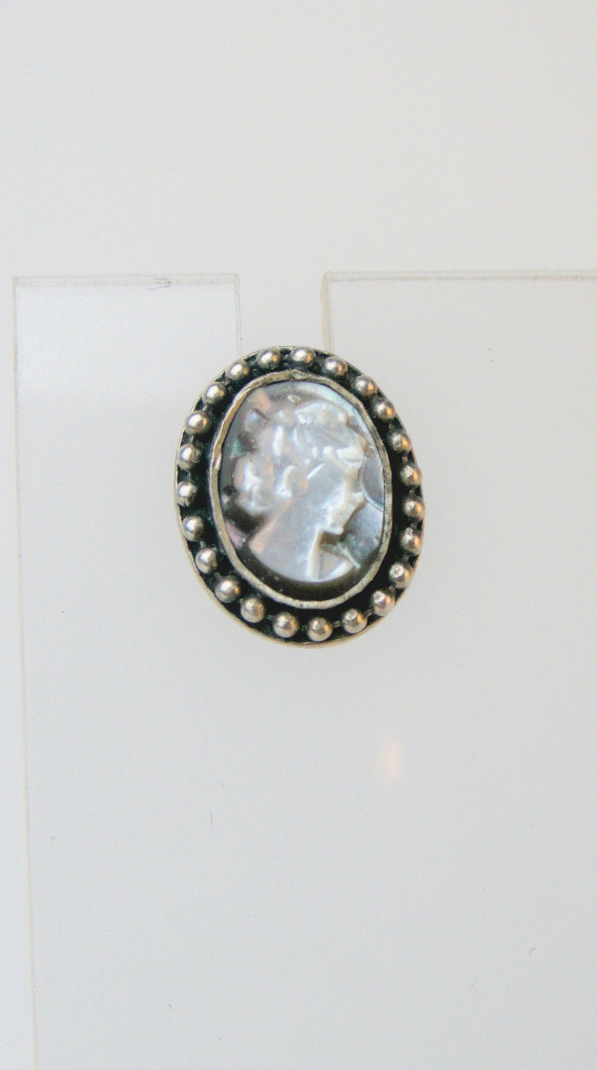 Mother of Pearl Cameo Studs