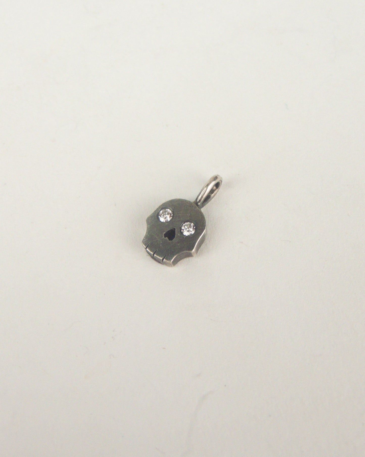 Skull Charm with Diamond Eyes