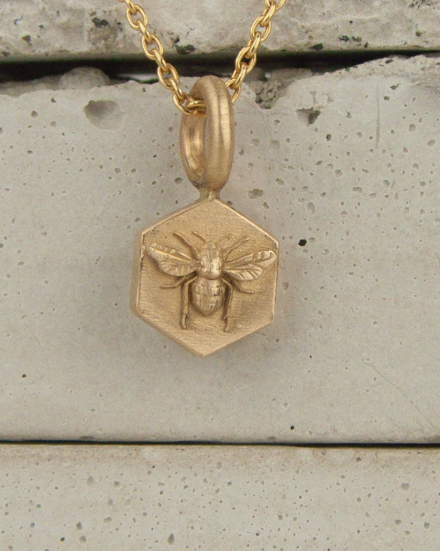 Hex Bee Pendant