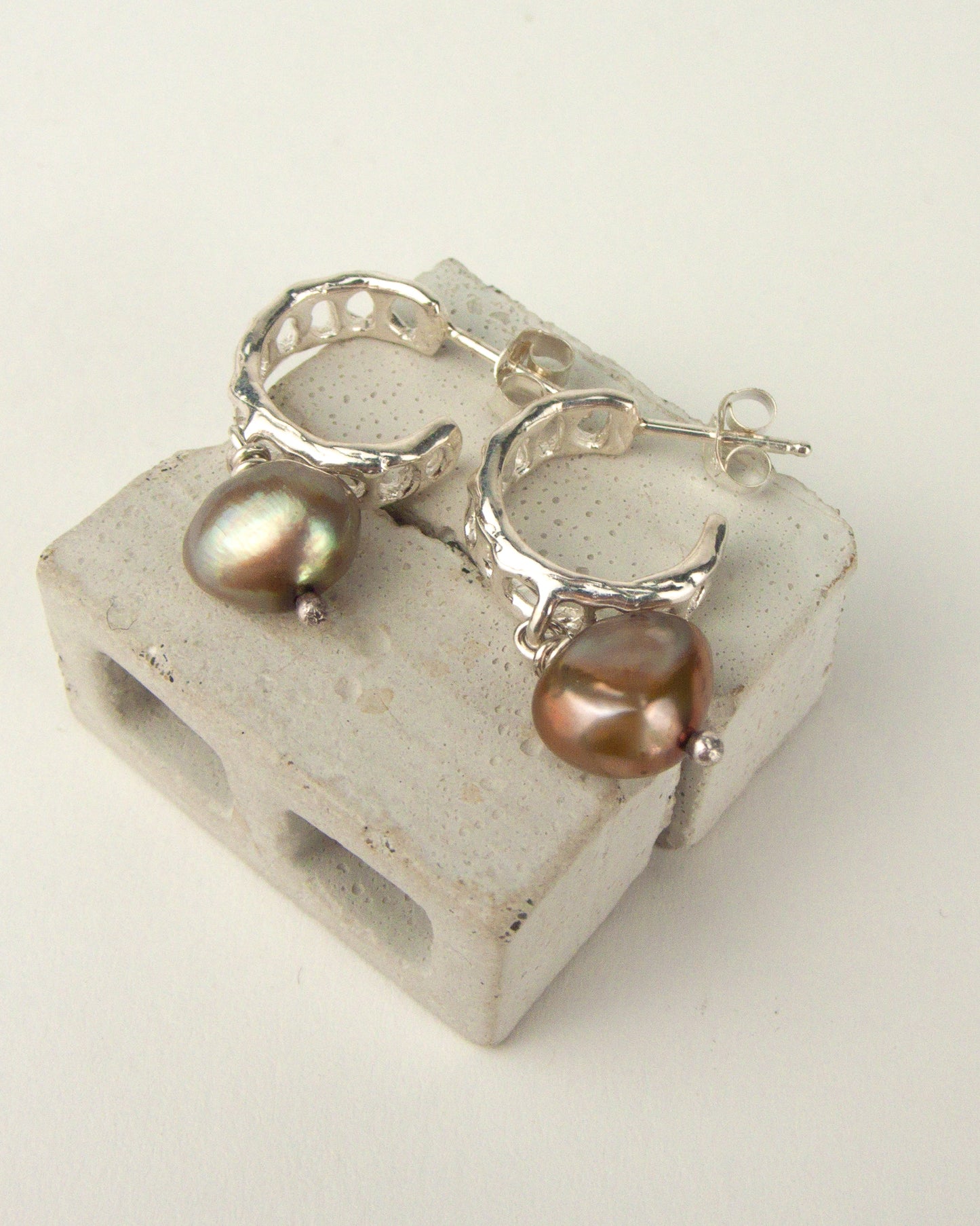 Signature Hoop Drops W/ Pearls