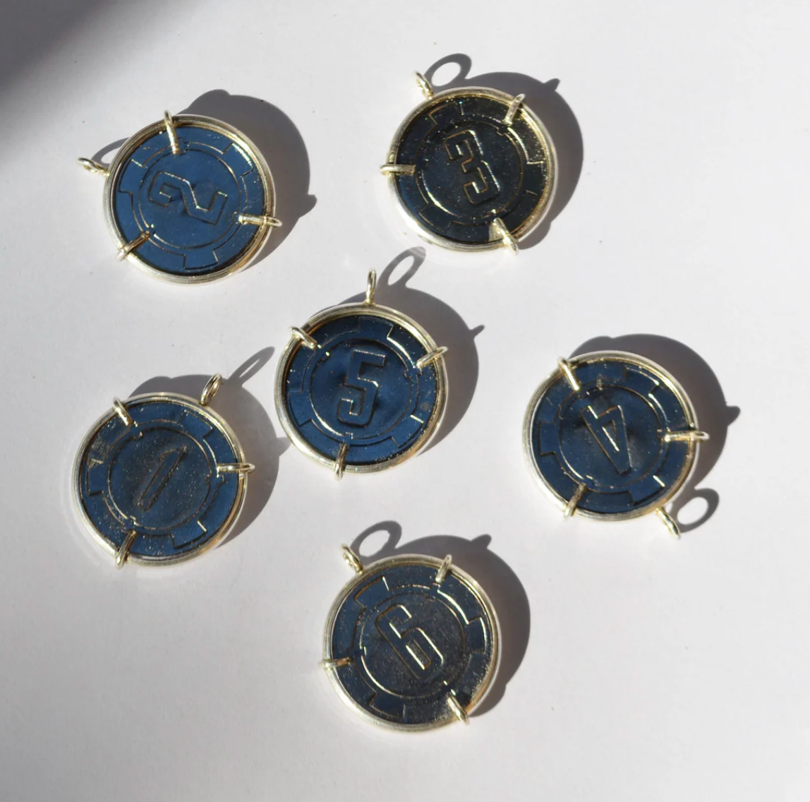 Silver Play Coin Charm