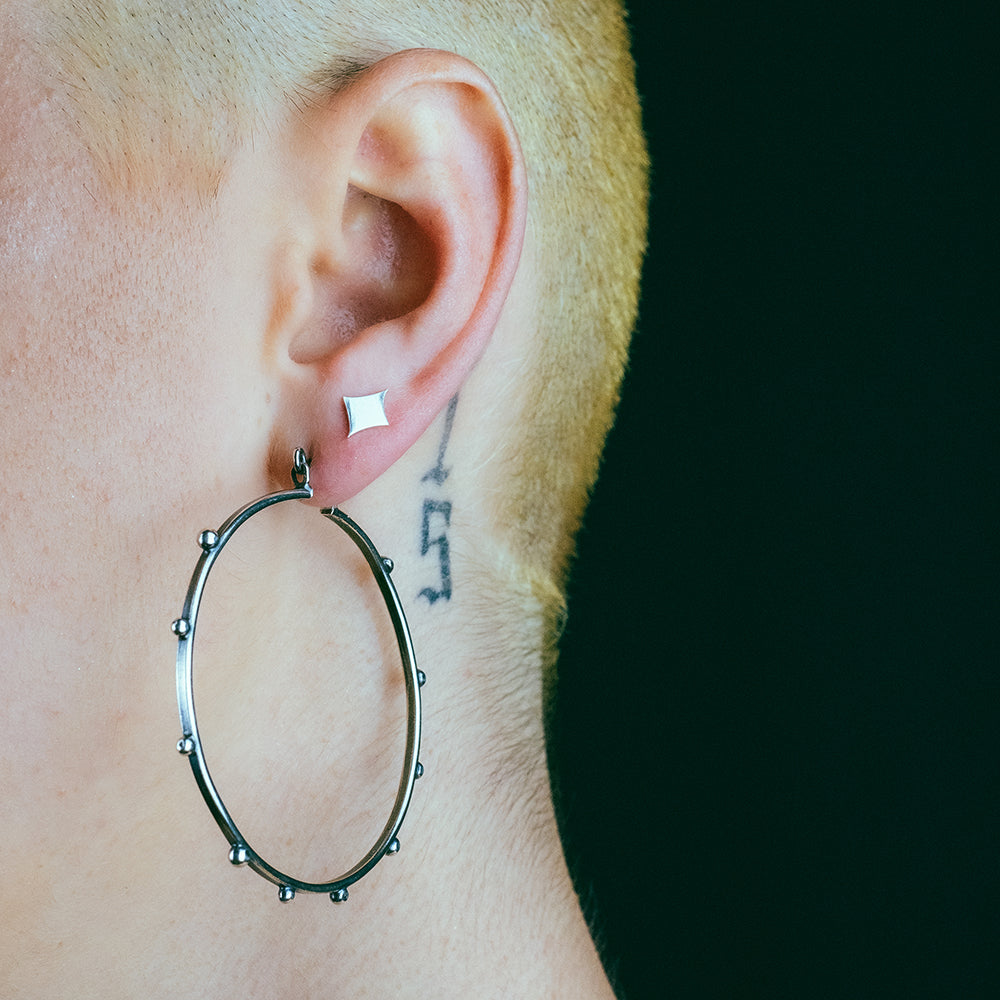Studded Orb Hoops