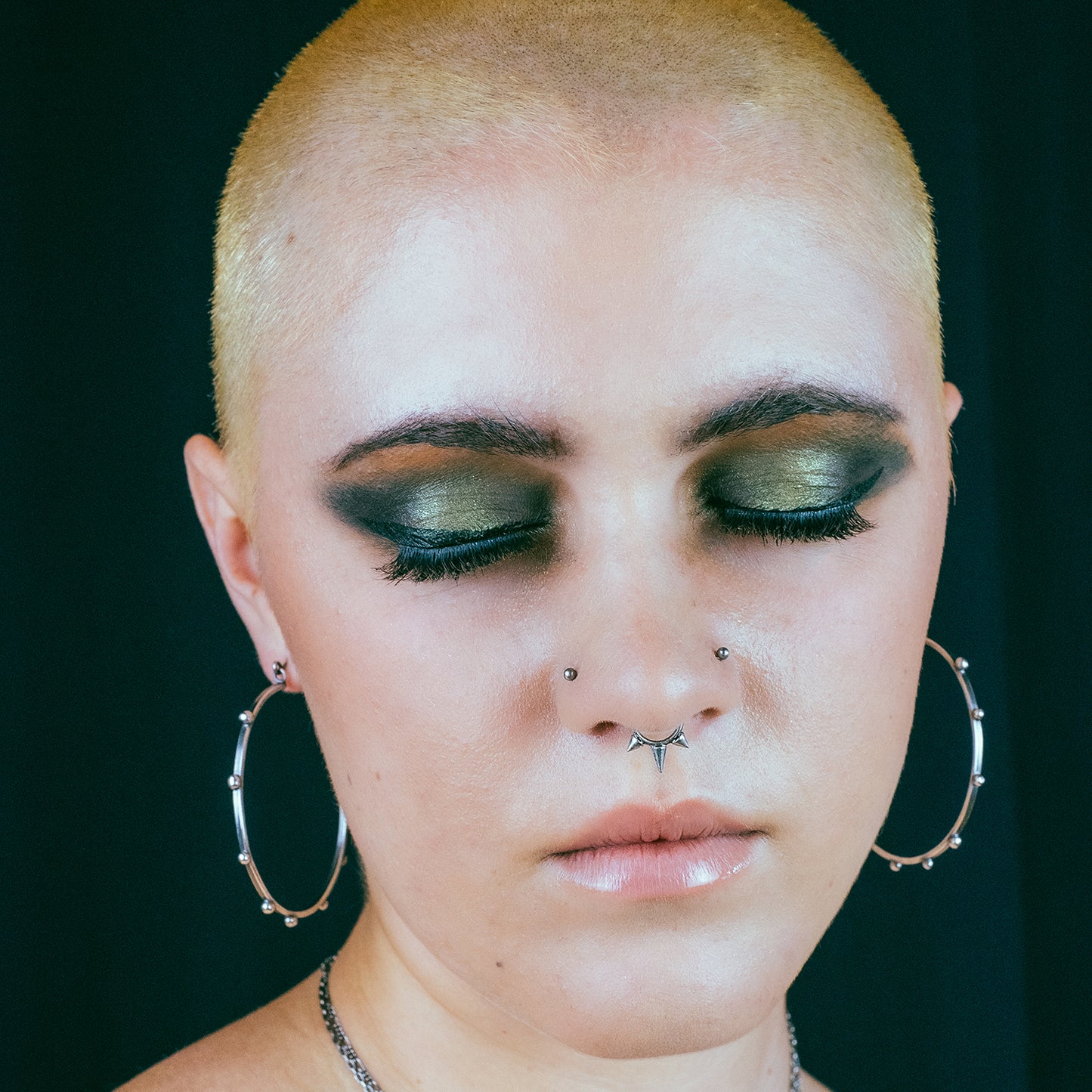 Studded Orb Hoops