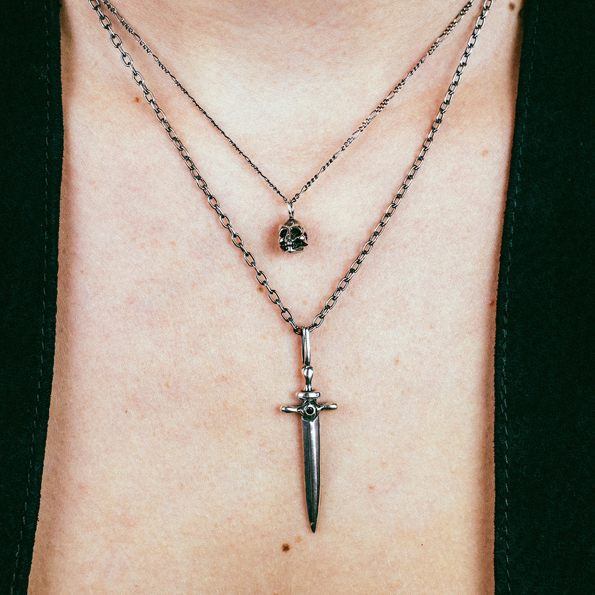 Baby Skull Charm Necklace