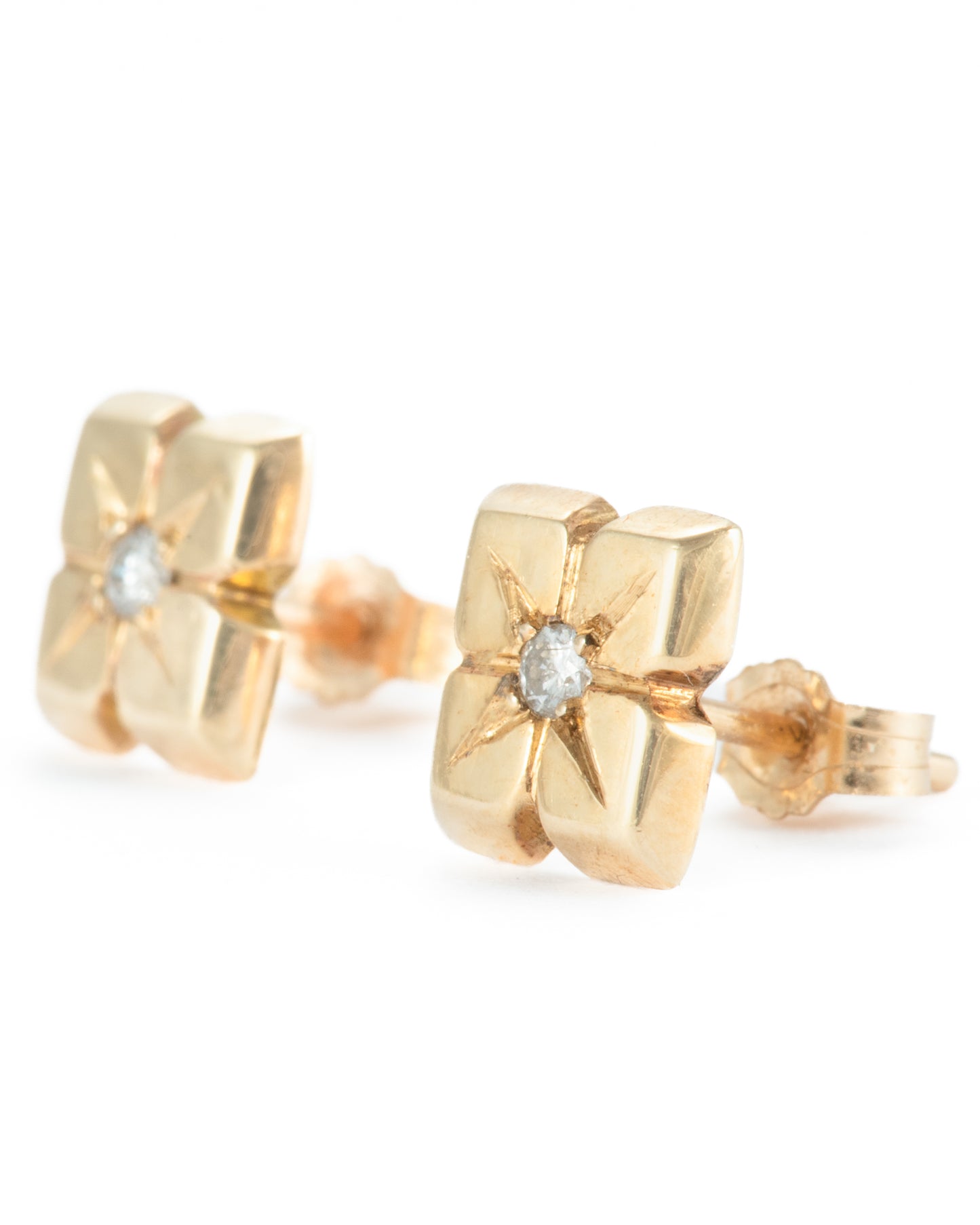 Gold Wedge Studs