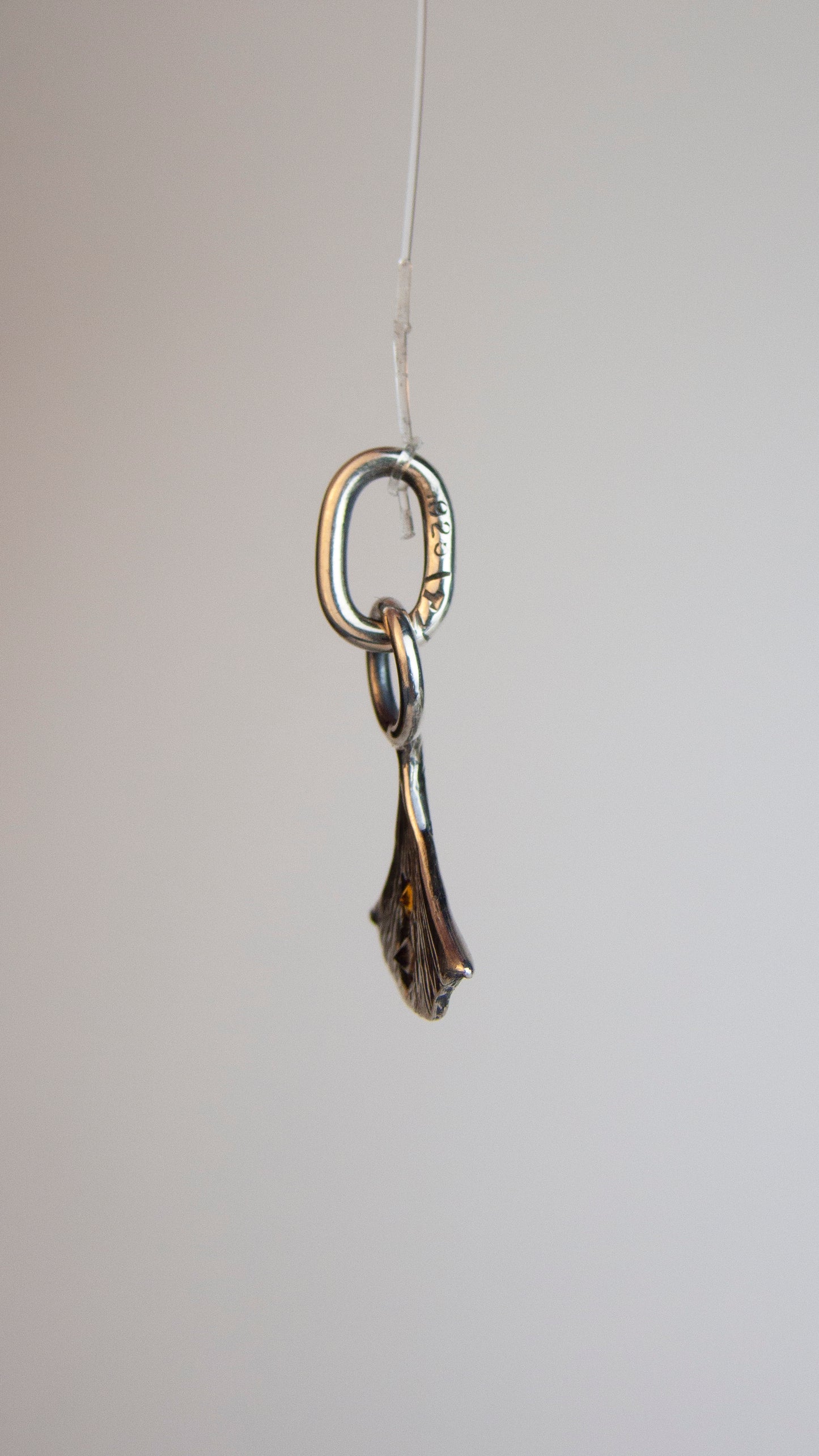 Ginkgo Leaf with Citrine and Smoky Quartz