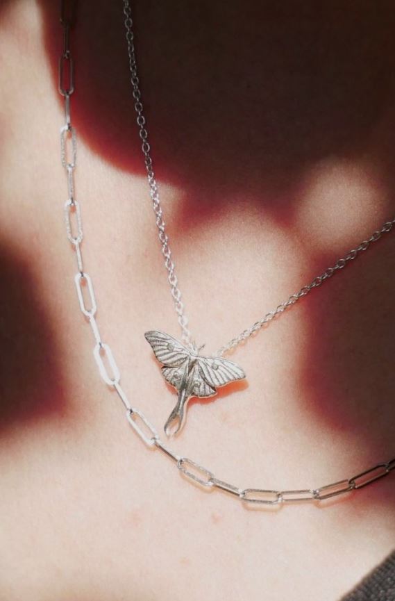 Luna Moth Necklace