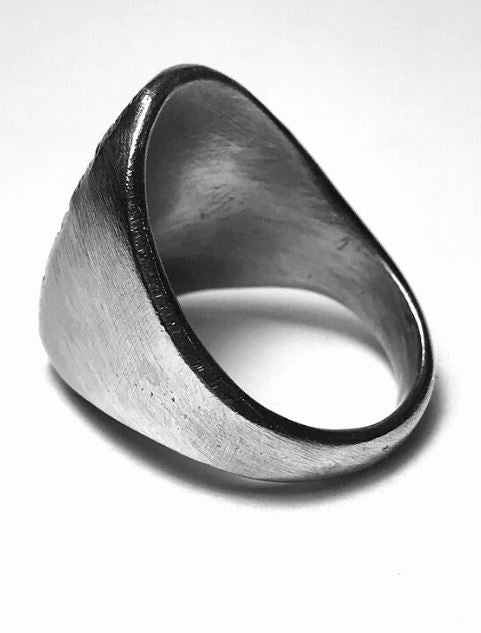 Distressed Oval Signet Ring