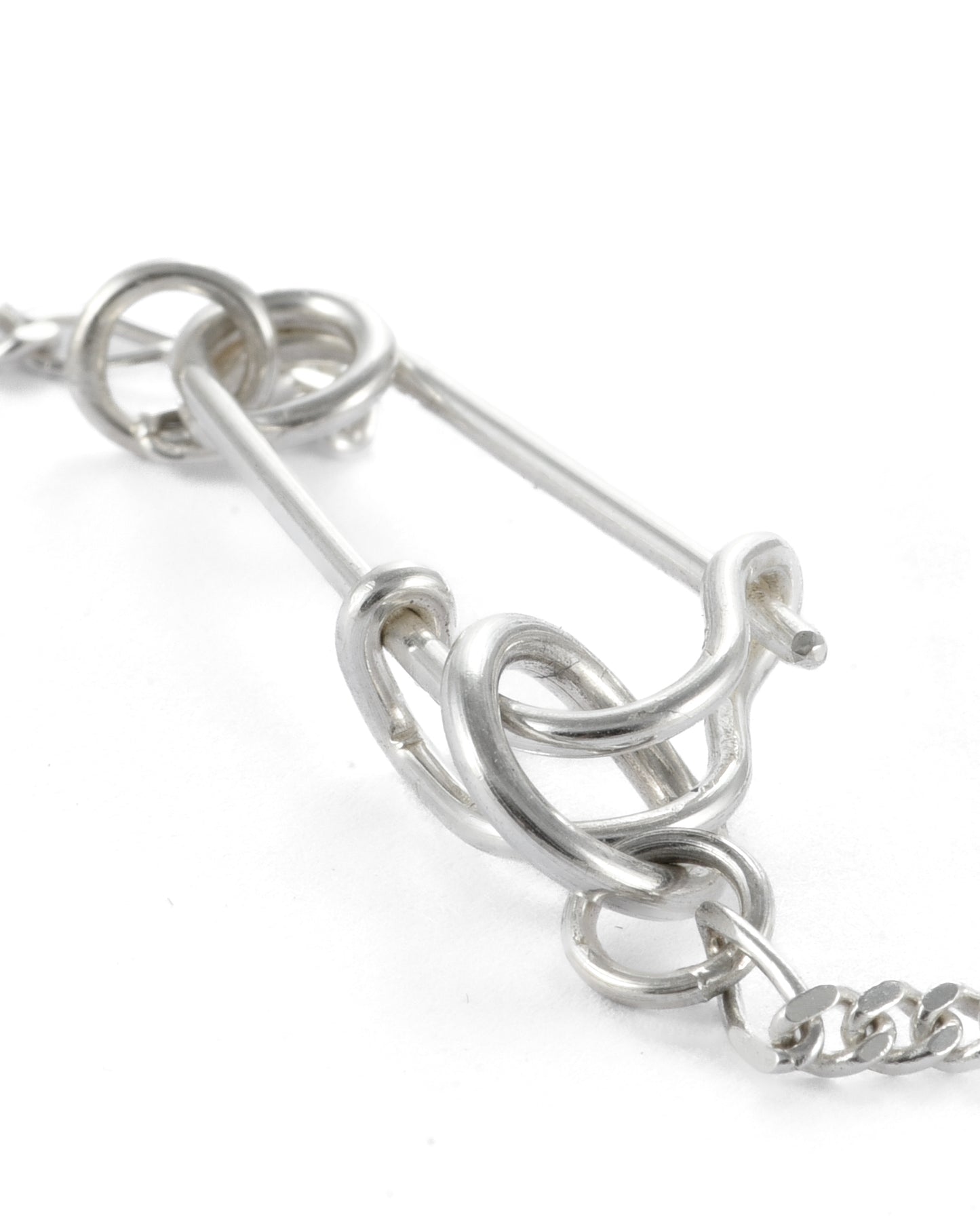 2.3mm Figaro Baby Pin Necklace