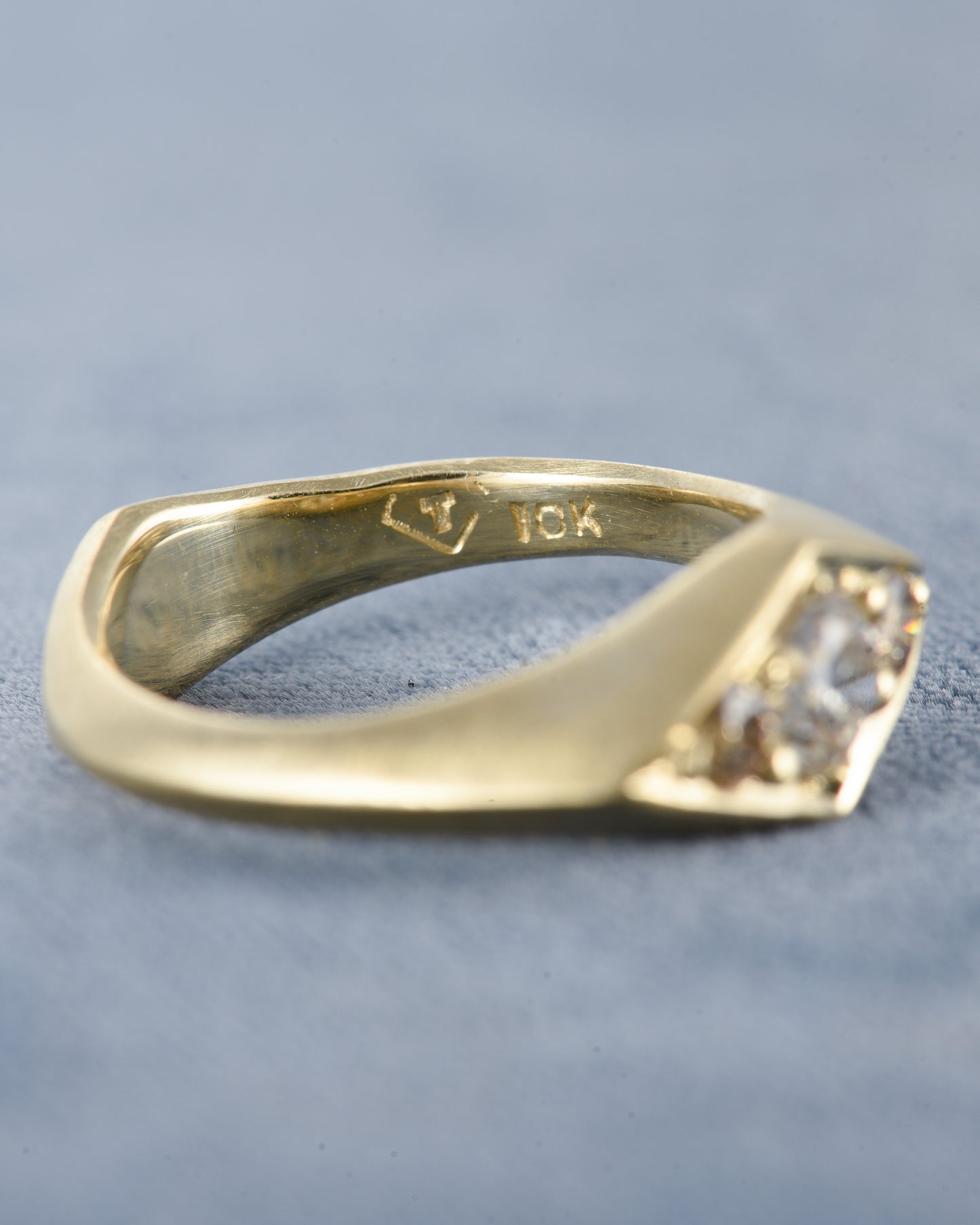 3 Stone Signet Ring