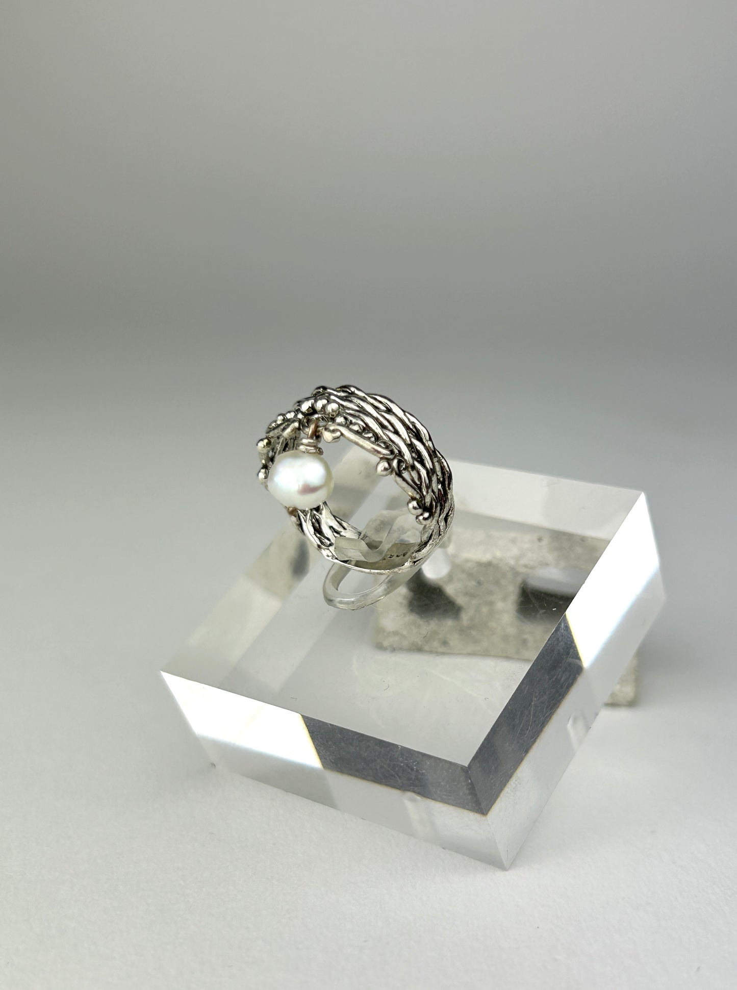 Pearl Charm Ring