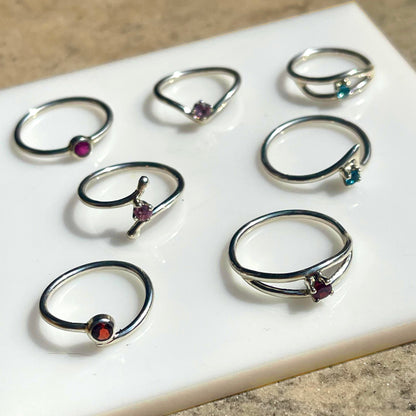 Gemstone Stacker Rings