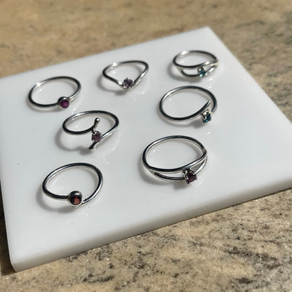 Gemstone Stacker Rings