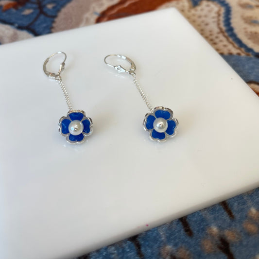 Blue Lampshade Earrings