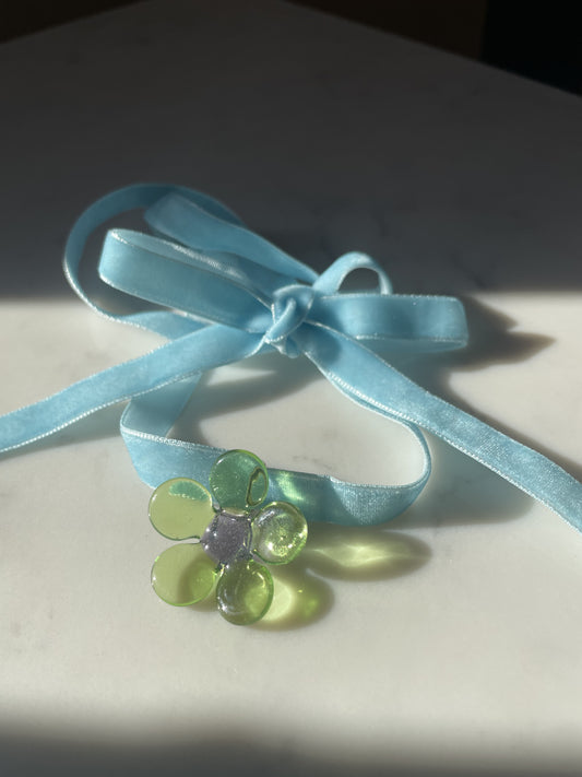Green Bubblegum Flower Pendant
