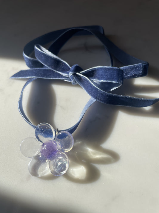 Lavender Bubblegum Flower Pendant