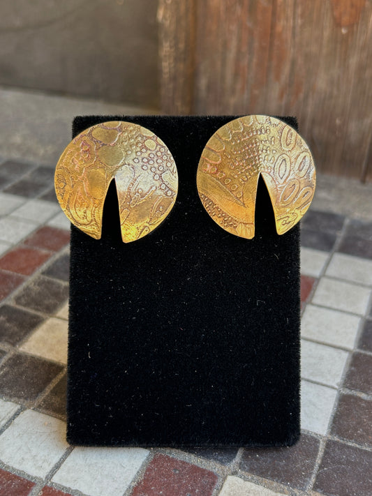 Etched Wonton Earrings