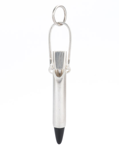 Onyx Bullet Pointed Dog Whistle Charm