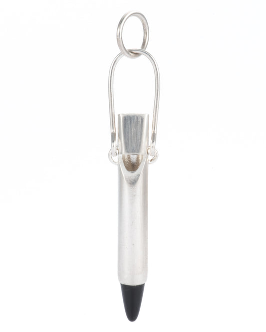 Onyx Bullet Pointed Dog Whistle Charm