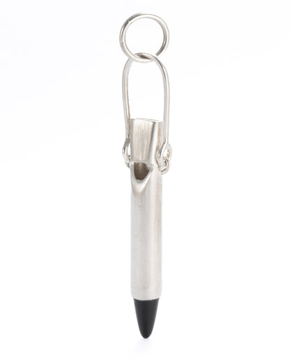Onyx Bullet Pointed Dog Whistle Charm