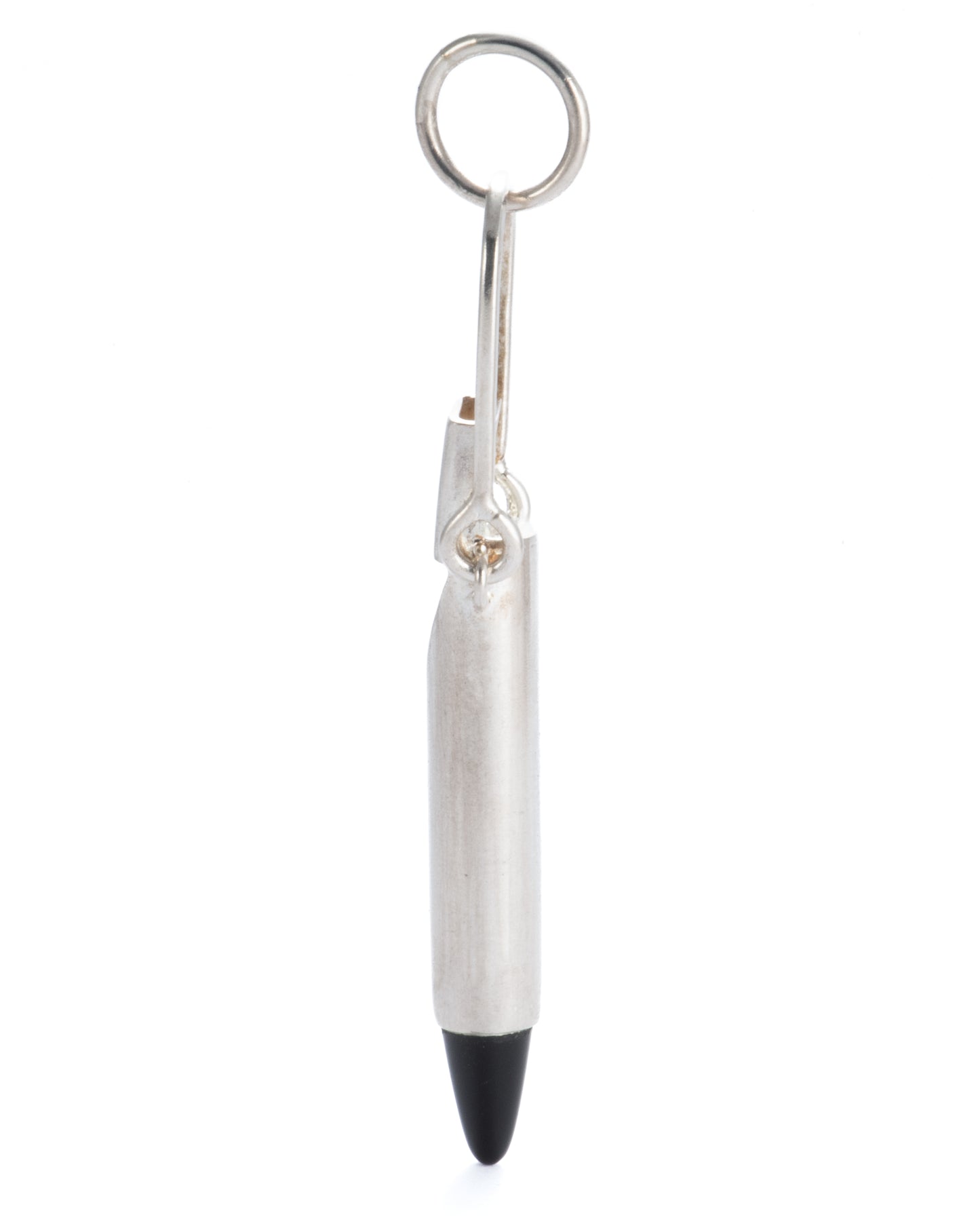 Onyx Bullet Pointed Dog Whistle Charm