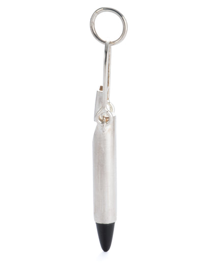 Onyx Bullet Pointed Dog Whistle Charm