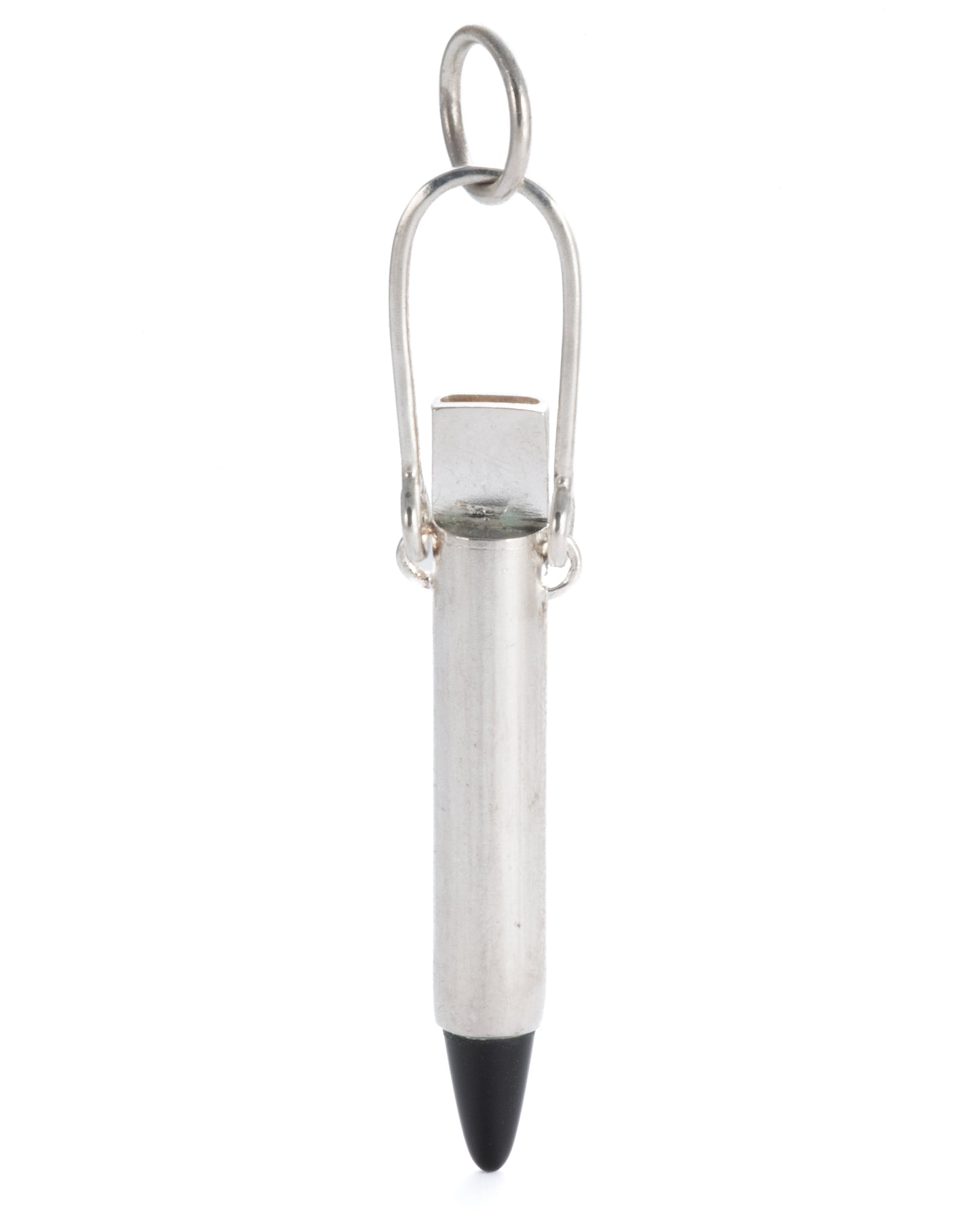Onyx Bullet Pointed Dog Whistle Charm