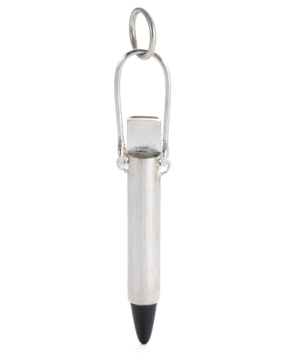 Onyx Bullet Pointed Dog Whistle Charm